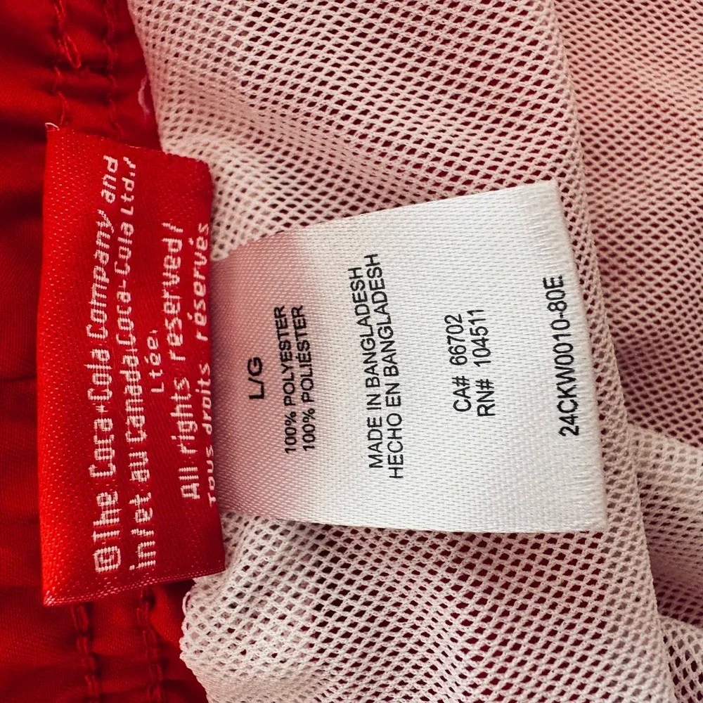 Coca-Cola Catch the Wave Swim Trunks Men's Large Red Graphic Board Shorts NWT